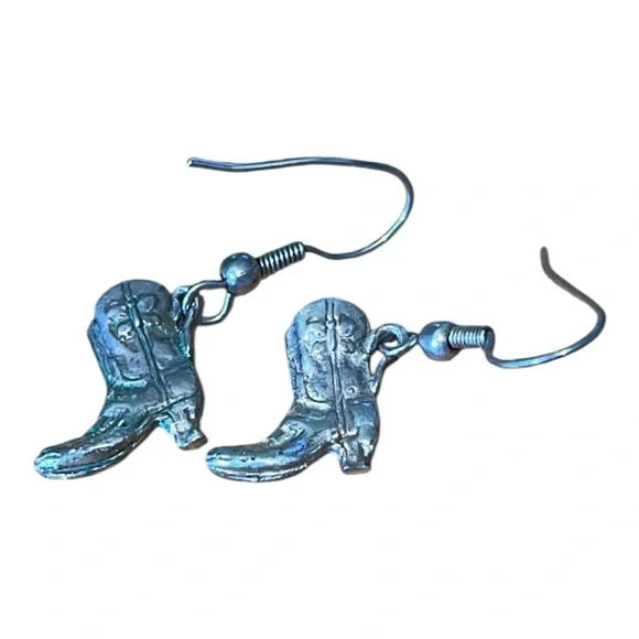 Cowboy Boot Dangle Earrings - Picture 3 of 5
